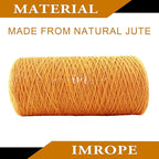 1mm x 2000 Feet Orange Jute Rope, Twine for Gardening Tomato Climbing Plant Tie Floristry Crafts Gift Wrapping Packing Decor