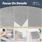 Orighty Multipurpose Wire Dishwashing Rag, 48 Pcs Upgraded Double-Layer Non-Scratch Wire Dish Cloths, Reusable Steel Scrubber Dishcloth Rags for Kitchen, Cookware, 7"x8", Grey