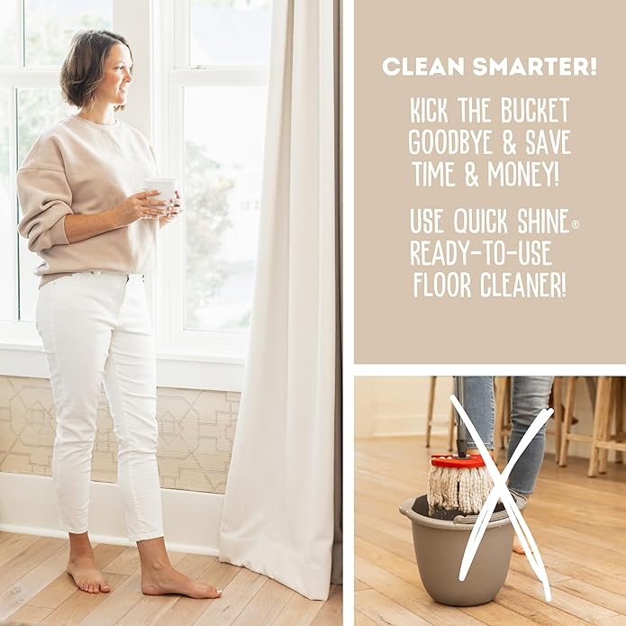 Quick Shine Hard Surface Pet Floor Cleaner 27 oz | Ready to Use, Removes Dirt, Streak Free, No Rinse | Hardwood, Laminate, Luxury Vinyl Plank LVT, & Tile | Safer for Kids, Pets & Our Environment