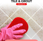 Multi-Purpose Sponges for Cleaning - Red 4 Pack, Large Sponges for Car Washing, Tile & Grout, All Purpose Cleaning
