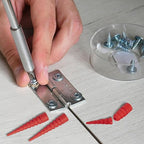 15 Pcs Wood Anchor Stripped Screw Hole Repair Kits-Door Hinge Hole Repair Kits Fit Screws Sizes #2 to #18-Adjustable Wall Anchors for Wood Door Drywall Hole Repair