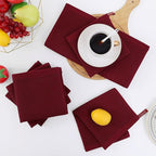 Homaxy 100% Cotton Waffle Weave Kitchen Dish Cloths, Ultra Soft Absorbent Quick Drying Dish Towels, 12 x 12 Inches, 6-Pack, Burgundy