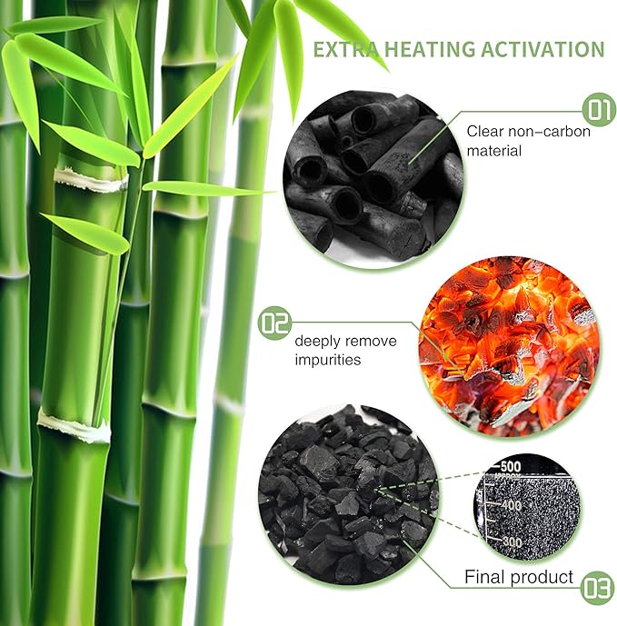 6 Pack Bamboo Charcoal Air Purifying Bag, Activated Charcoal Bags Odor Absorber, Moisture Absorber, Natural Car Air Freshener, Shoe Deodorizer, Odor Eliminators For Home, Pet, Closet