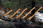 1844 Helko Werk Germany Axe Collection - 10 Traditional Axes - Hinterland, Saxon, Spaltaxt, Mini Spalter, Bavarian, Hessen, Black Forest Woodworker, Rheinland Pack Axe, Rheinland Hatchet, Wölfling