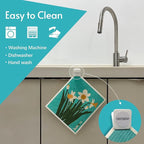 Swedish Dishcloths for Kitchen, 8 Pack Reusable Paper Towels with Clips, Non-Scratch Swedish Dish Towels, Super Absorbent Cellulose Sponge Cloths, Assorted