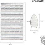 Encasa XO Ironing Mat/Pad (Large 48"x28") with 3mm Padding & Silicone Iron Rest for Steam Pressing on Tabletop or Bed - Heat Resistant, Portable, Quilting & Travel Blanket - Aztec