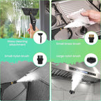 2500W Steam Cleaner for Home Use, 6-level Speed Adjustable Handle, 1.2L Handheld Car Steam Cleaner for Home Car Kitchen Furniture Floor, High Pressure Steam Machine with 4 Brush Heads White