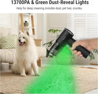 REIKIYA Car Vacuum Cleaner Portable Cordless 14000PA Compressed Air Duster 150000RPM Blower for Keyboard Computer Cleaning with LED Light& 7800mAh Battery, Inflator Pump for Balls Inflatable Mattress