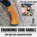 KAKURI Japanese Pruning Saw with Sheath 8.2" for Tree Trimming - Hand Tree Saw for Gardening, Camping, Bushcraft - Non Slip Cork Handle - Made in Japan