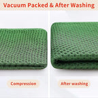 Homaxy 100% Cotton Waffle Weave Kitchen Dish Towels, Ultra Soft Absorbent Quick Drying Cleaning Towel, 13 x 28 Inches, 12-Pack, Grass Green