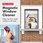 Tyroler Magnetic Window Cleaner Tool | The Glider D-3 AFC Double Sided Outside Window Cleaner Fits Windows 0.1"-1.1" Thick, Adjustable Control Magnet Window Cleaner Tool, Ideal Magnetic Glass Cleaner