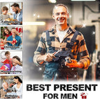 Power Tool Organizer Wall Mount, 4 Layers Tool Storage Rack with 2 Side Red Pegboards, 4 Drill Bit Rack,Heavy Duty Metal Garage Tool Shelf Organize for Workshop Garage Tool Room