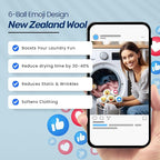 Dryer Ball Kit: 6 XL Wool Dryer Balls - Natural Fabric Softener, Reusable, Reduces Clothing Wrinkles and Saves Drying Time - Reduces Wrinkles and Saves Drying Time (6pcs Wool Dryer Ball) (Emoji)