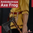 Armory Replicas - Ring Leather Universal O-Ring Medieval Style Axe Holder Belt Frog - Hand Crafted Genuine Leather Costume Weapon Holster Holder