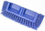 SPARTA Multi-Level Tile Scrub Brush 12" Wide Brush Head, Heavy-Duty Tile Cleaning Brush with End Bristles for Commercial Tiles, Tubs and Floor, Plastic, 12 Inches, Blue