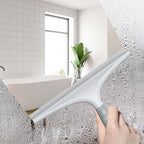 All-Purpose Shower Squeegee for Glass Doors, Silicone Squeegee for Bathroom, Shower Doors, Mirrors, Tiles, 10 inch, Grey