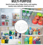 Extra Large Clear Plastic Storage Bins, Perfect for Kitchen Organization or Pantry Organization and Storage, Laundry Room, Fridge, Freezer Organizer Plastic Storage Containers for Organizing