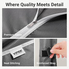 VIPEK V40C Covered Clothes Rack Heavy Duty Clothing Rack with Cover, Custom Freestanding Closet Portable Wardrobe Closet for Bedroom, Large Black Coset Rack with Grey Upgarded Polyester Cover
