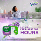 Swiffer Sweep + Mop, Wet Pads Refill, Floor Cleaner for Dirt, Dust, Hair, Cleaning Cloths for Mopping Home, Bathroom, Kitchen, All Purpose Multi-Surface Floor Wipes, Lavender, 24ct