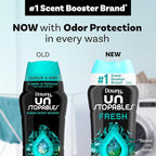Downy Unstopables In Wash Scent Booster Beads, Fresh Scent, 24 oz, Laundry Beads for odor Protection, Downy Scent Booster Beads, Laundry Scent Boosters (Pack of 2)