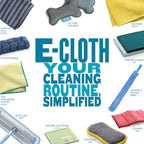 E-Cloth Microfiber Window Cleaning Cloth Kit - Glass Cleaning Cloth for Windows, Mirrors, Cars, Lenses, Eyeglasses, & More, Streak Free Clean, Machine Washable Reusable Towel - Tangerine Orange