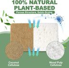 Aheroi Natural Dish Sponge, 18 Count FSC Certified Plant-Based Biodegradable Kitchen Sponges for Dishes, Compostable Eco Friendly Sponges, Organic Cleaning Sponge Dish Scrubber Products for Household