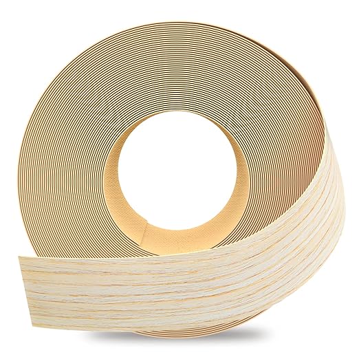 GSCIT Club Oak Edge Banding, 1 1/2 inch x 500ft roll of Veneer Edge Banding Preglued Flexible, Wood Tape Banding for Repair Furniture