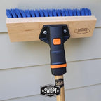 SWOPT 10” Premium Multi-Surface Scrub Brush Head — Cleaning Head Interchangeable with All SWOPT Cleaning Products for More Efficient Cleaning and Storage — Clean Driveways, Decks, and Siding