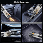 Handheld Vacuum Cordless 15000PA Car Vacuum 3-in-1 Hand Held Vacuums 1.1 Pounds Hand Vac Cordless Rechargeable One-Touch Empty for Cleaning Cars Offices Homes Pet Hair and Dust (Orange)