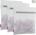 Polecasa 3Pcs Premium Fine Mesh Laundry Bags, 3 Large 16 x 20 Inches Durable Laundry Wash Bags with Sturdy Zipper for Delicates