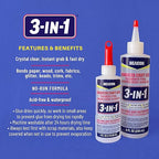 BEACON 3-in-1 Advanced Craft Glue - Fast-Drying, Crystal Clear Adhesive for Wood, Ceramics, Fabrics, and More, 8-Ounce
