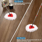 6 Pack Mop Heads Replacements, Compatible with O Cedar Easywring 1-Tank System Easy Wrin Spin Mops, Triangle Swivel Microfiber Mops, Washable & Easy to Replace