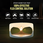 ASPECTEK Sticky Dome™ Flea Trap, Odorless Glue Trap with 2 Sticky Discs, Effective Bed Bug Killer and Flea and Tick Treatment, Indoor Insect Trap for Bugs, 1 Pack in White and Light Gray