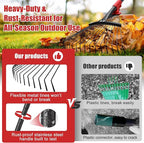 Adjustable Garden Leaf Rake - 58" Heavy Duty Metal Leaves Rake with Expandable Head (8”-17”), Collapsible Kids Rakes for Gardening Beds,Yard,Lawn,Shrub,Small Areas,Pine Needle & Camping Cleaning