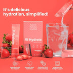 310 Nutrition Sugar Free Electrolytes Powder - Instant Hydration Packets for Daily Fluid Balance - Caffeine-Free Rehydration Drink Mix w/Vitamins, Low Calorie & Keto Friendly - Strawberry 30 Singles