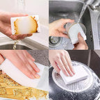 10 Pcs Magic Sponge Eraser Sponges for Cleaning, 2X Density White Magic Sponges Cleaning Erasers for Household Kitchen Sink Bathroom Bathtub Furniture Wall Cleaner Scrubber (3.93x2.36x0.79 in)