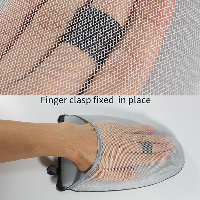 Garment Steamer Ironing Gloves with Finger Loop,Hanging Garment ironing machine board,Standing ironing machine,Anti steam gloves,Heat resistant clothing steam engine gloves (Grey)