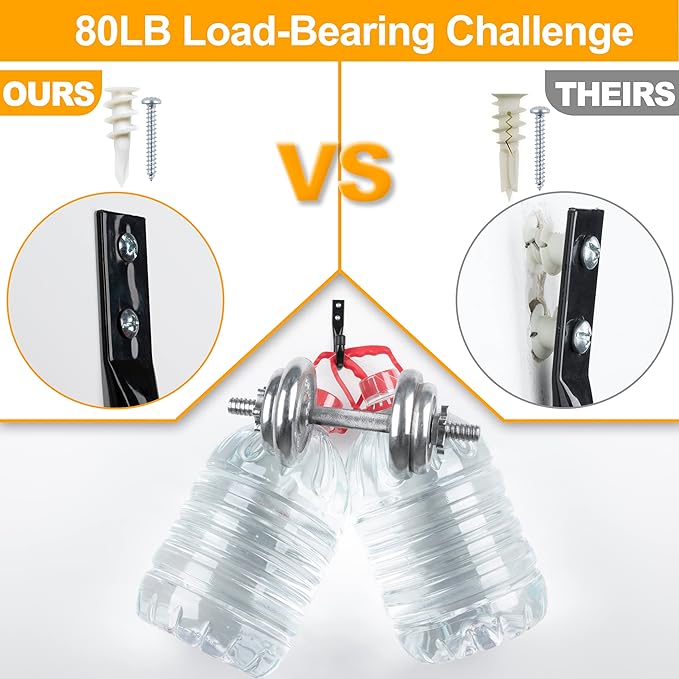 KURUI #8 Self Drilling Drywall Anchors with Screws Kit, Heavy Duty Dry Wall Anchors for Hanging Sheetrock, 50 Self-Tapping Plastic Drywall Hangers 50 Sheet Rock Screws, 100PCs Mounting Hardware -75LB