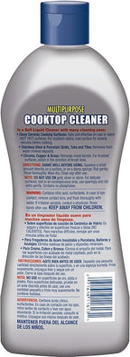 Bar Keepers Friend Cooktop Cleaner (2 x13 oz) Multipurpose Liquid Stovetop Cleanser - Safe for Use on Glass or Ceramic Cooking Surfaces, Copper, Brass, Chrome, and Stainless Steel & Porcelain Sinks