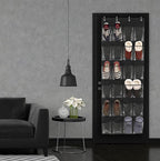 Simple Houseware 24 Pockets - Crystal Clear Over The Door Hanging Shoe Organizer, Black (64'' x 19'')