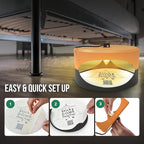 ASPECTEK Sticky Dome™ Flea Trap, Odorless Glue Trap with 2 Sticky Discs, Effective Bed Bug Killer and Flea and Tick Treatment, Indoor Insect Trap for Bugs, 2 Packs in Orange and Dark Gray
