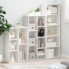 Furinno Luder Bookcase / Book / Storage , 7-Cube, White