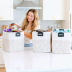 NaturalCozy 13x15x13 Kallax Storage Cubes Bins, 3 Pack | Cotton Rope Cube Storage Bin Woven Baskets for Organizing | Kallax Insert Storage Baskets for Shelves Organizer, Kids Toy, Closet Baby Nursery