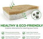 Natural Kitchen Sponges (12 Pack) - Biodegradable Cellulose & Coconut Scrubber Dish Sponges for Kitchen - Eco-Friendly, Non Scratch, Compostable, Non Toxic S-Shaped Natural Sponges for Dishes