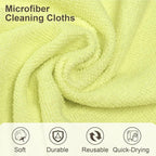 LIVOS Microfiber Cleaning Cloth Roll - 80 Pack, Reusable Paper Towels Tear Away Towels, Microfiber Towels for Cars, Super Absorbent Lint Free Cleaning Rags for House, Kitchen-Beige Yellow,11.5"x11.5"