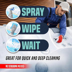 Hot Tub Surface Cleaner – Fast Acting Formula, Easy Spray & Wipe Use, For Acrylic, Vinyl, Fiberglass, Inflatable, Swim Spa & Jet Tubs, Removes Dirt, Grime & Waterline Residue – Made in USA, 16 oz