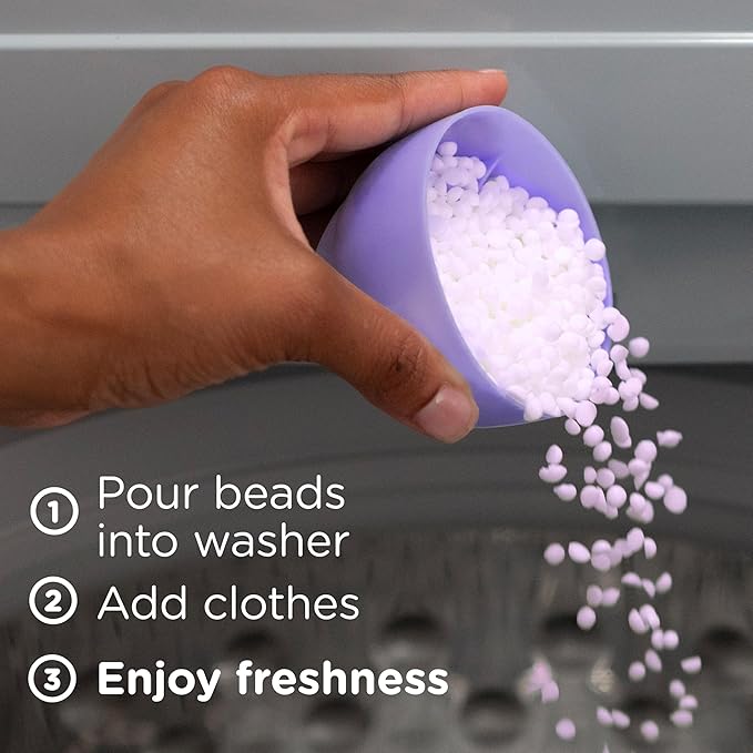 Downy Light Laundry Scent Booster Beads, White Lavender Scent, 12.2 OZ, In-wash fabric beads designed to be gentle with a light boost of scent, No Heavy Perfumes
