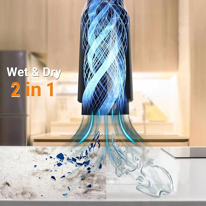 Handheld Car Vacuum Cleaner,Portable Vacuum Cleaner with 15000PA Suction,High Power Wet and Dry Mini Rechargeable Car Vacuum Cleaner with LED Light ,Multi-Nozzles for Car, Home, Office,Pet(black)