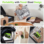 12 Pack Vacuum Bags for Travel with USB & TYPE C Pump,Compression Packing Cubes for Luggage,Carry-on Space Saver Vacuum Seal Bags&Vacuum Storage Bags for Vacation(Green)