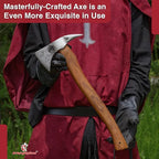 Armory Replicas™ Fireman Hatchet Pickaxe Tool - Hand Forged Carbon Steel Functional Camping Demolition Outdoor Axe